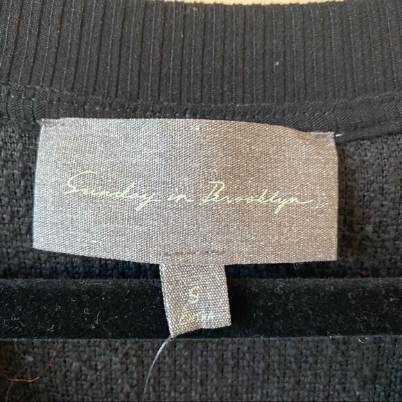 NWT-Anthro-“Sunday in Brooklyn” Edie Sherpa Black Pullover Sweater - Picture 13 of 13